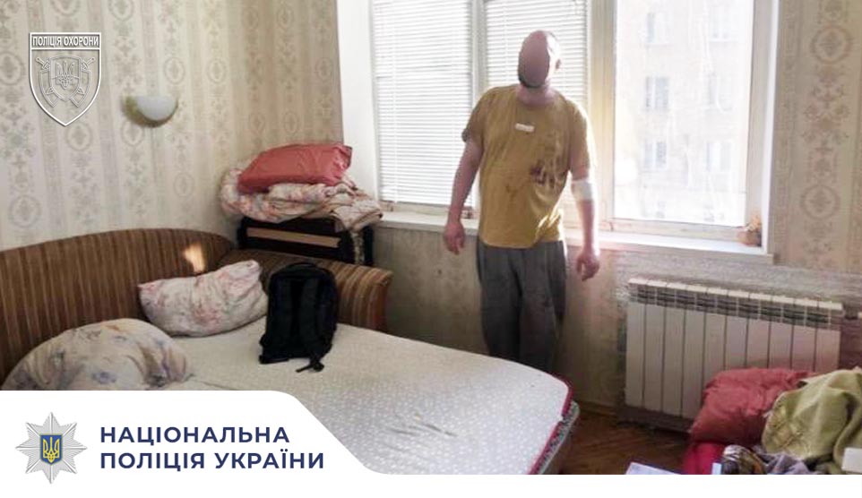 Поліція охорони столиці затримала чоловіка, який пошкодив майно в орендованій квартирі